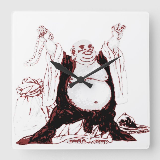 Lucky Buddha Wall Clock (Front)