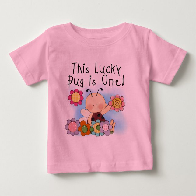 Lucky Bug 1st Birthday T-shirts and Gifts (Front)