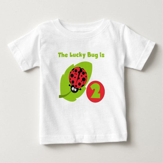 Lucky Bug 2nd Birthday T-shirts and Gifts (Front)
