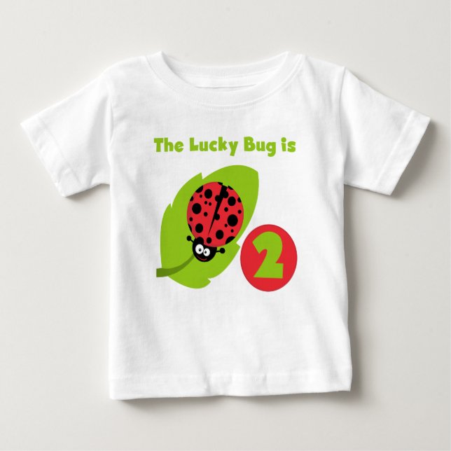 Lucky Bug 2nd Birthday T-shirts and Gifts (Front)