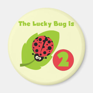 Lucky Bug 2nd Birthday T-shirts and Gifts Magnet
