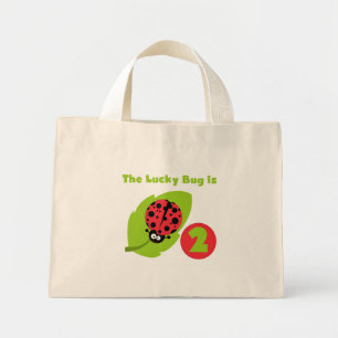 Lucky Bug 2nd Birthday T-shirts and Gifts Mini Tote Bag