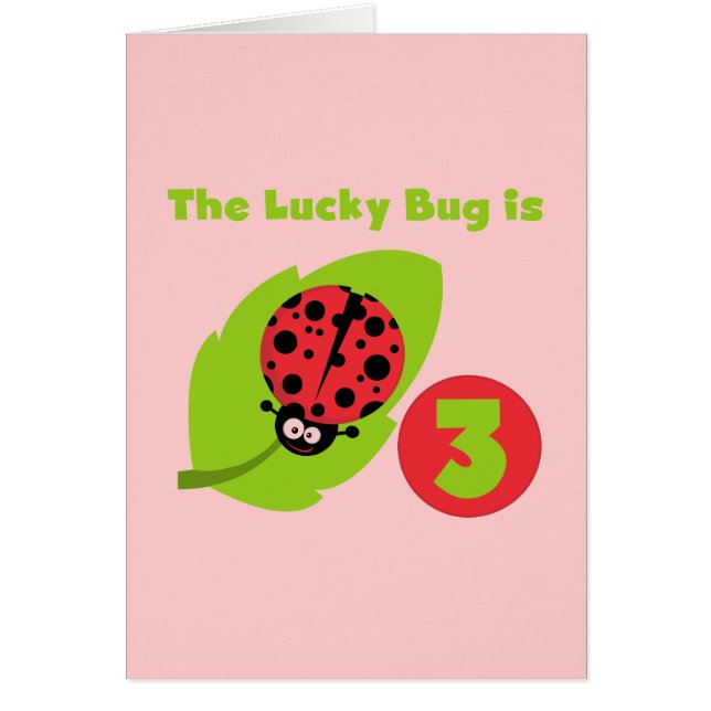 Lucky Bug 3rd Birthday T shirts and Gifts (Front)