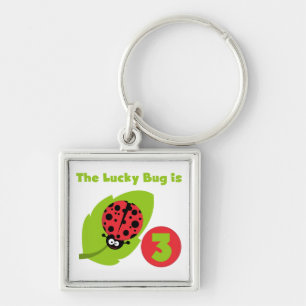 Lucky Bug 3rd Birthday T shirts and Gifts Key Ring