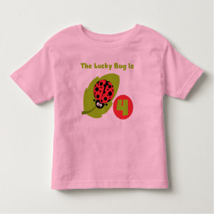 Lucky Bug 4th Birthday T-shirts and Gifts