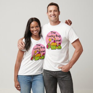 Lucky Bug Cupcake 1st Birthday Tshirts and Gifts