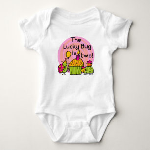 Lucky Bug Cupcake 2nd Birthday T-shirts and Gifts