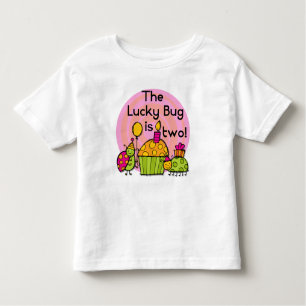 Lucky Bug Cupcake 2nd Birthday T-shirts and Gifts