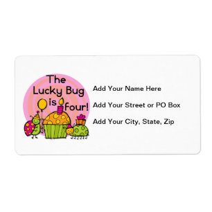 Lucky Bug Cupcake 4th Birthday T-shirts and Gifts