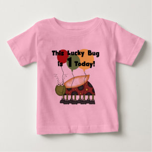 Lucky Bug is One Birthday Tshirts and Gifts