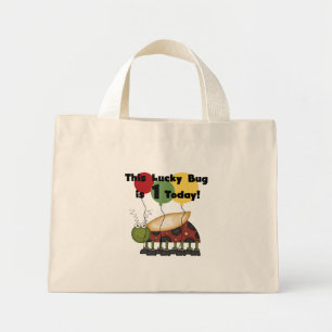 Lucky Bug is One Birthday Tshirts and Gifts Mini Tote Bag