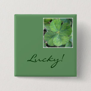 Lucky! Button2 15 Cm Square Badge