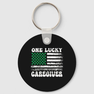 Lucky Caregiver St Patricks Day Caregiver Nurse  Key Ring