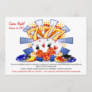 Lucky Casino Night Invitation