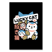 Lucky Cat Art – Maneki Neko with Gold Coin