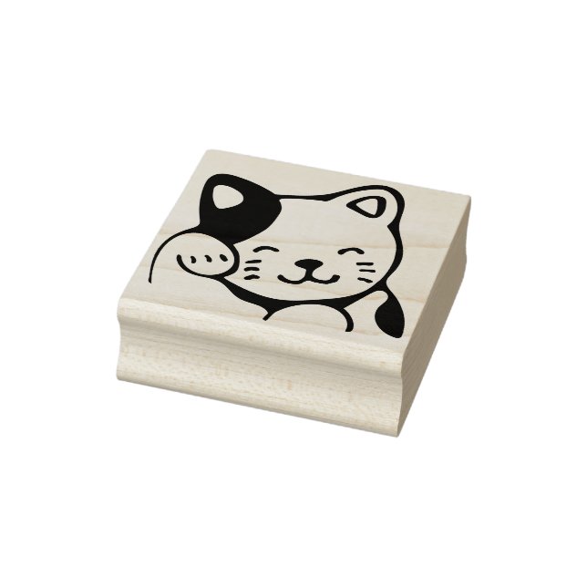 lucky cat art stamp (Stamp)