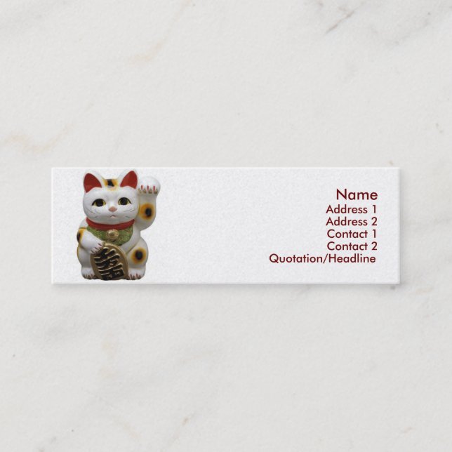 Lucky Cat Business Card (Front)