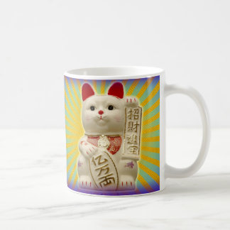 Lucky Cat Japanese Good Luck Waving Cats Coffee Mug