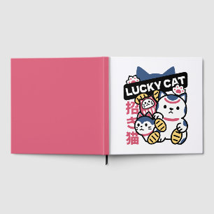Lucky Cat Maneki Neko – Japanese Fortune Cat  Guest Book