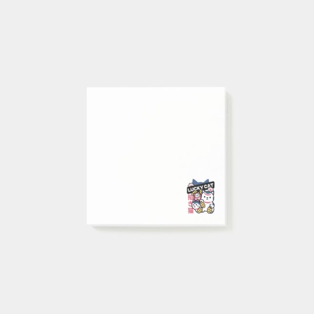 Lucky Cat Maneki Neko – Japanese Fortune Cat  Post-it Notes (Front)