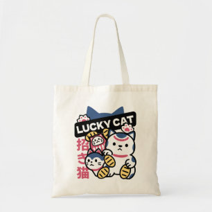 Lucky Cat Maneki Neko – Japanese Fortune Cat Tote Bag