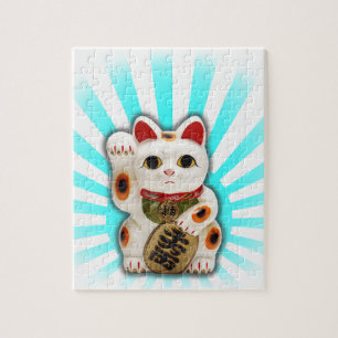 Lucky Cat (Maneki-neko) Jigsaw Puzzle