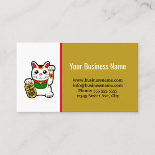 Lucky Cat Merchant's Shop Business Card