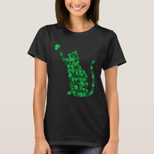 Lucky Cat Mum Shamrock Cute Cat St Patricks Day C T-Shirt