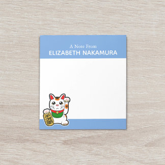 Lucky Cat Personalised Notepad