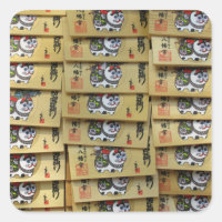 Lucky Cat Prayer Plaques: Tokyo, Japan Postcard