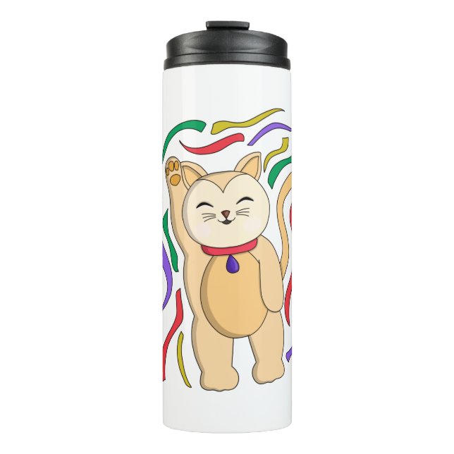 Lucky Cat Thermal Tumbler (Front)