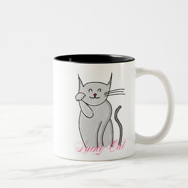 Lucky Cat Two-Tone Mug (Right)