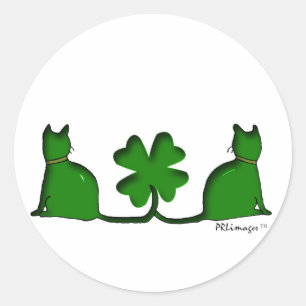 Lucky Cats Classic Round Sticker