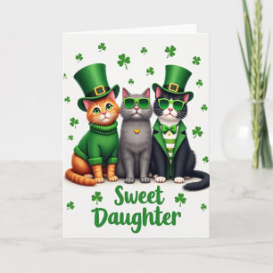 Lucky Cats Daughter St Patricks Card