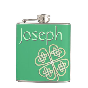 Lucky Celtic Clover Liquor Flask