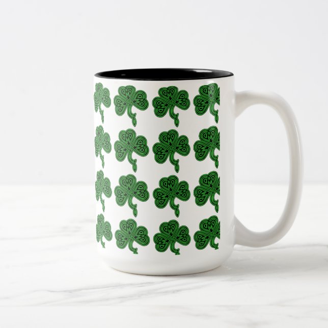 Lucky Celtic Shamrock Mug (Right)