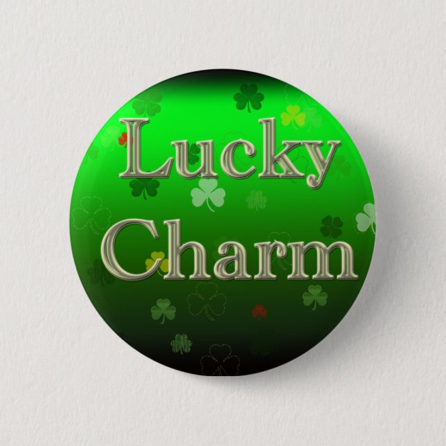 Lucky Charm 6 Cm Round Badge (Front)