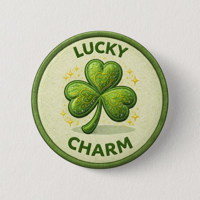 Lucky Charm 6 Cm Round Badge (Front)