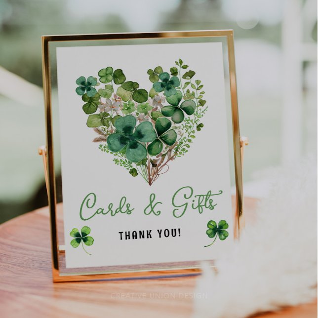 Lucky Charm Baby Shower Shamrock Cards and Gifts Poster (Creator Uploaded)