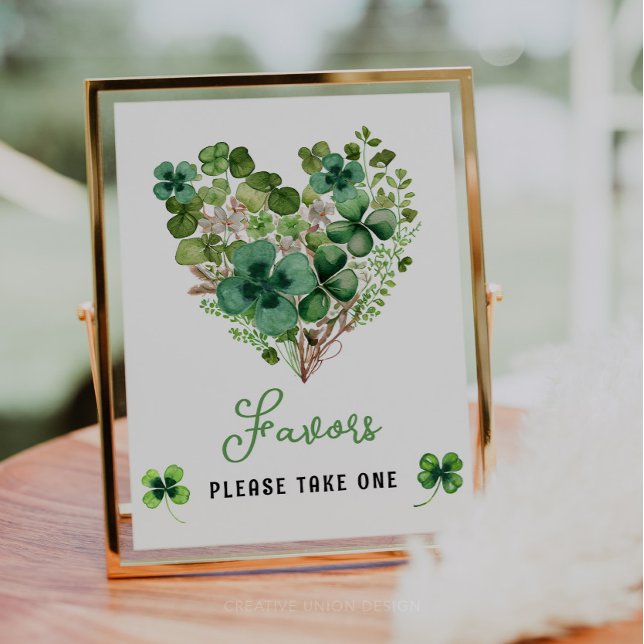 Lucky Charm Baby Shower Shamrock Favour Sign (Creator Uploaded)