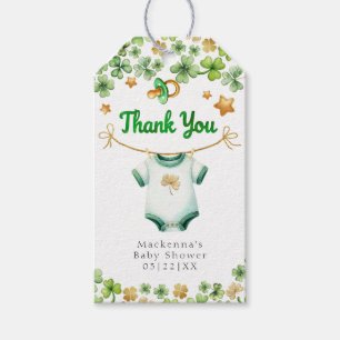 Lucky Charm Baby Shower Thank You Gift Tag