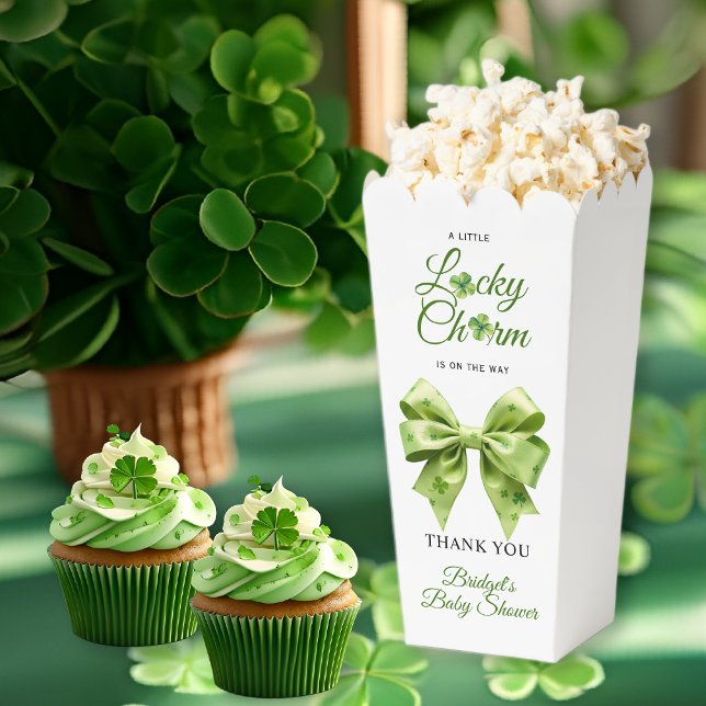Lucky charm bow St. Patrick's Day baby shower Favour Box (Creator Uploaded)
