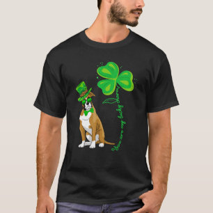 Lucky Charm Boxer Dog St Patricks Day T-Shirt