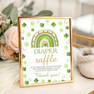 Lucky Charm Diaper Raffle Table Sign