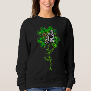 Lucky Charm English Bulldog Shamrock Happy St Patr Sweatshirt