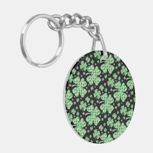 Lucky Charm Four Leaf Clover Key Ring