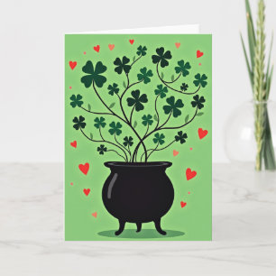 Lucky Charm Glowing Cauldron Card