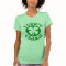 Lucky Charm Irish Four Leaf Clover T-Shirt, Ladies