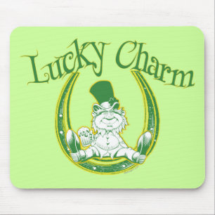 Lucky Charm Leprechaun Mousepad