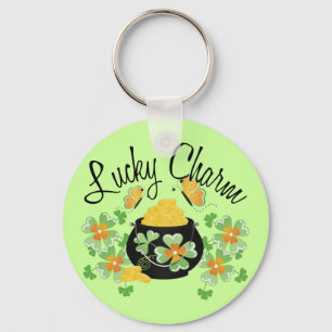Lucky Charm Pot of Gold Key Ring